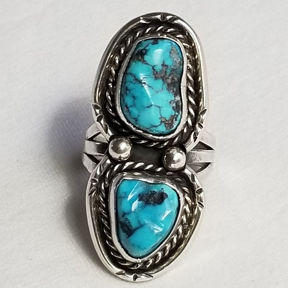 Gorgeous Double Turquoise Ring